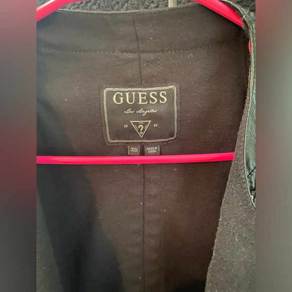 GUESS LEATHER BOMBER JACKET - Picture 5 of 5
